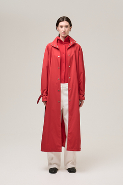 Плащ со съемным капюшоном