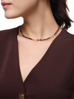 Чокер "Plane brown gray" Silver