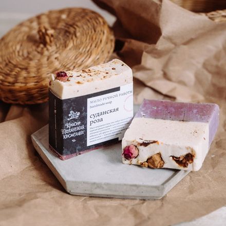 Мыло ручной работы "Суданская роза"