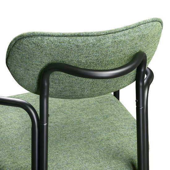 Стул ror, round, рогожка, черный/зеленый