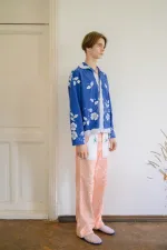 Рубашка Soeurs украшенная с аппликациями синяя