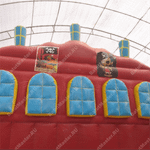 Большой надувной батут-горка "Корабль флибустьеров" 12*8*6 м