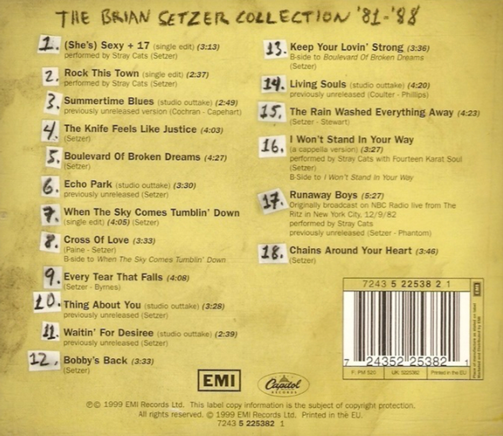 Brian Setzer / The Brian Setzer Collection '81-'88 (CD)