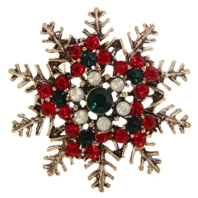 Брошь «Рождественское чудо - Снежинка», 4 см