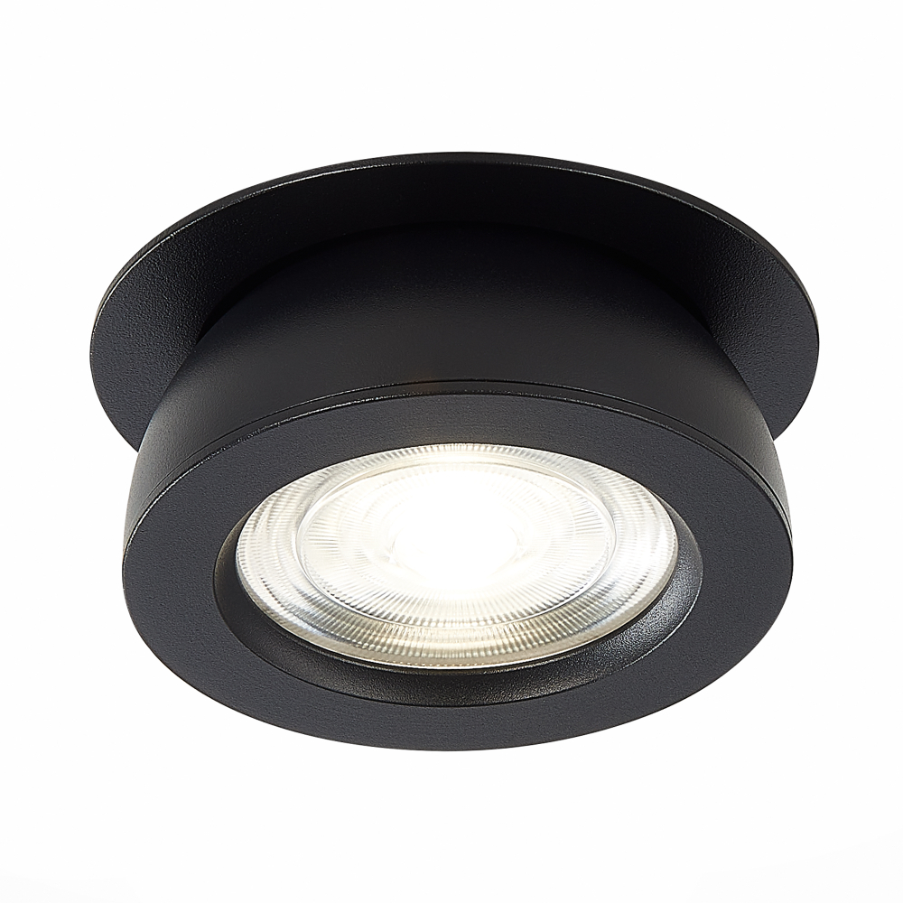 ST654.438.10 Св-к встр. Черный LED 1*10W 3000K 850Lm Ra&gt;90 38° IP20 D109xH60 180-240V Встраиваемые светильники