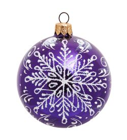 Элита НФШ-1417 Ел. украшение Шар «Белая снежинка» 85 мм