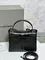 BALENCIAGA RODEO HANDBAG с крокодиловым тиснением, черная