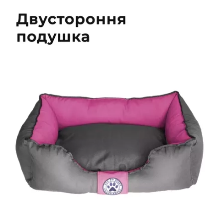 Лежанка для собак размер М двухсторонняя разборная розовая Царь-лежанка Lapalandia