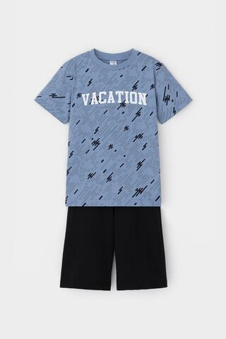 пижама  для мальчика  К 1644/быстрее ветра,темный черный