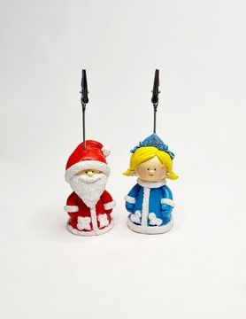 Набор держателей "Снегурочка и Дед Мороз"