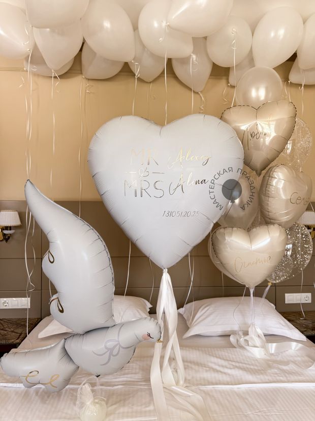 "Блики белого" (набор из 27 шаров) №8434