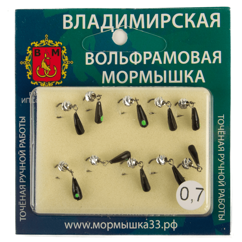 Мормышка Владимирская "Капля-Дипломат" (3мм, 0.7гр)