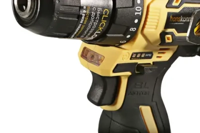 HCD1645BLC Дрель аккумуляторная б/щ Hanskonner, 14,4В, 45Нм, 2х2.0Ач, патрон 10мм, сумка-кейс