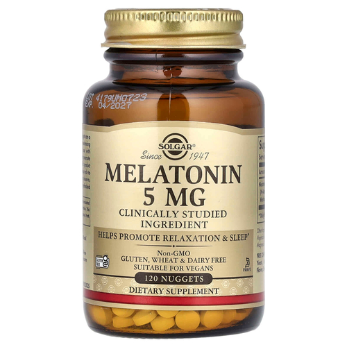 Solgar, Мелатонин, 5 мг, 120 пастилок