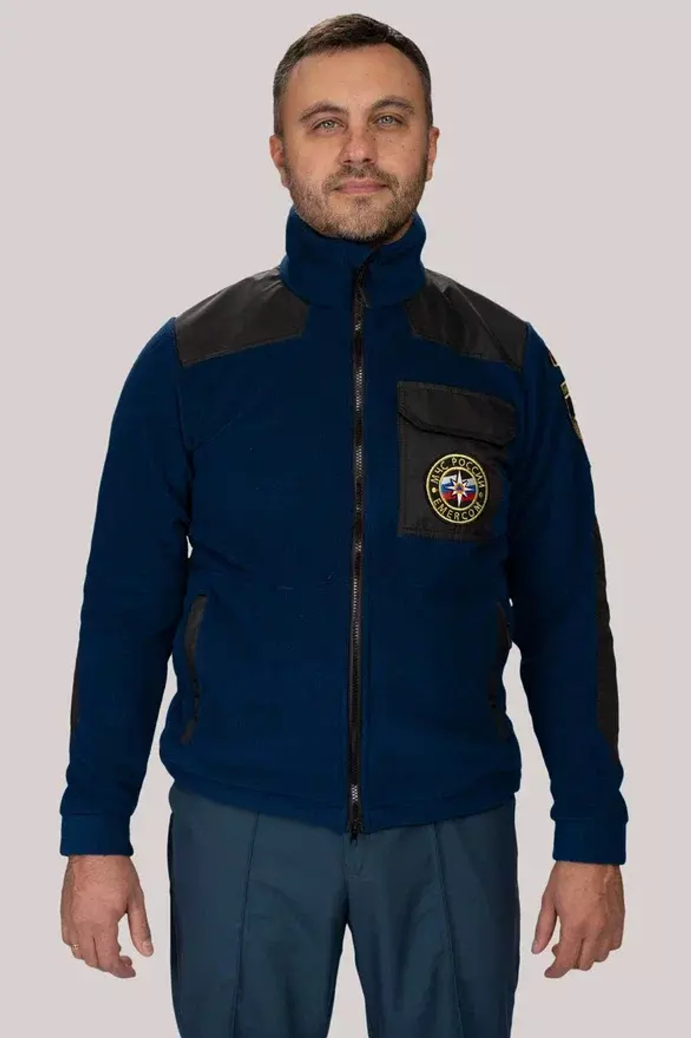 Куртка флисовая мужская МЧС (с шевронами)