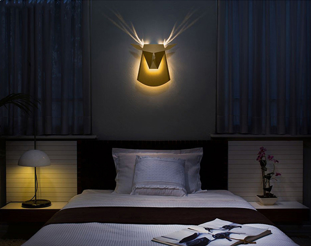 Wall design lamp Deer  (White)