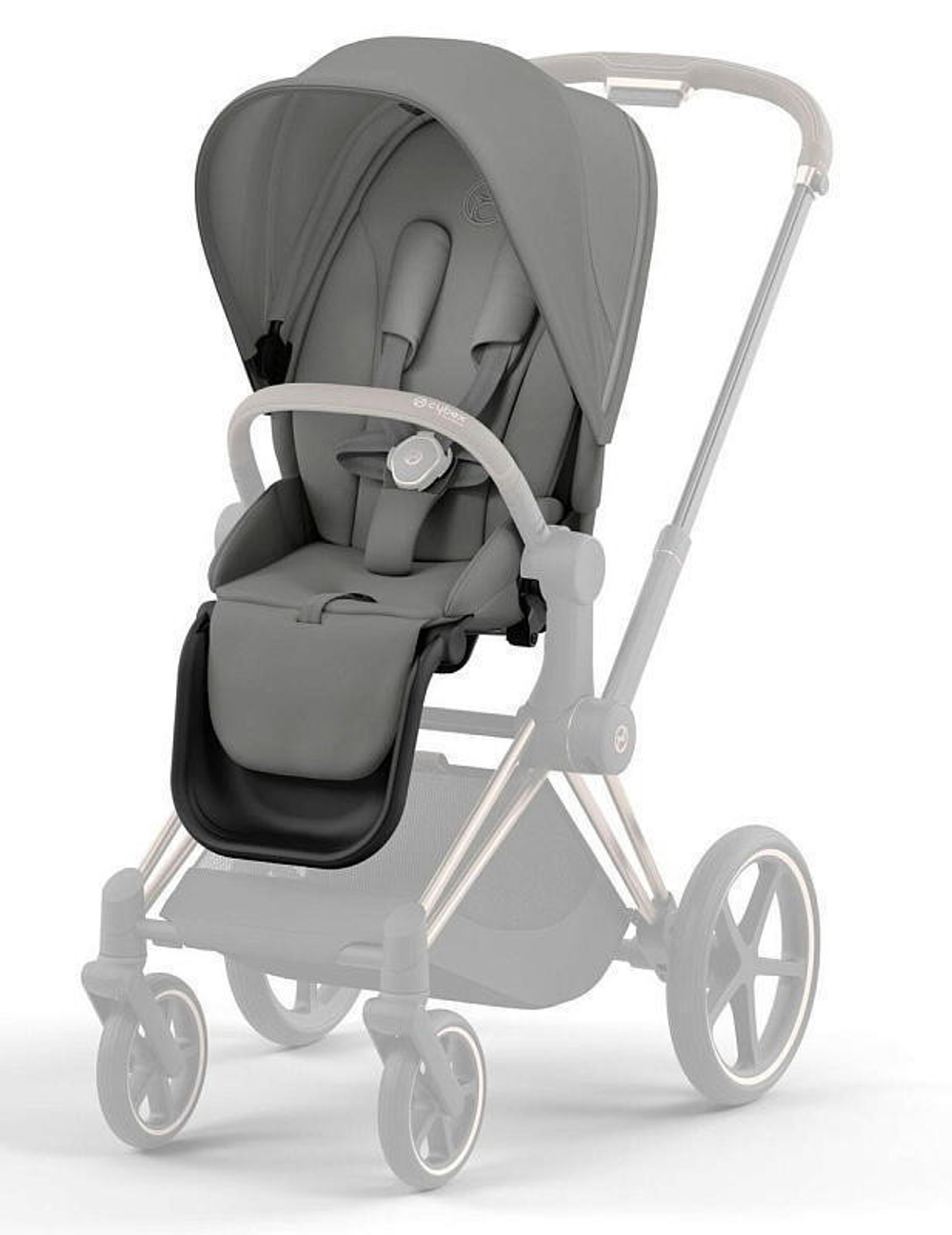 Коляска Cybex Priam IV Rosegold complete Cloud T Leaf Green Plus Base T 3 в 1 Mirage Grey
