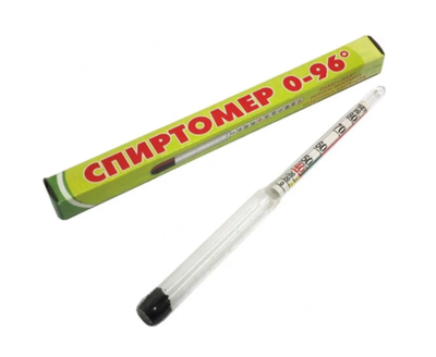 Спиртомер 0-96 бытовой в картонной упаковке, длина 17см