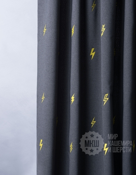 Готовые шторы ФЛЕШ (арт. BL01-246-01) - (145х280)х2 см. - мокрый асфальт