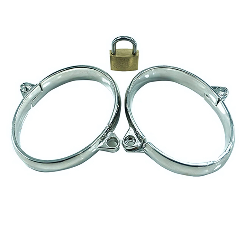 Овальные оковы на навесном замке , малые (Цвет: металл)