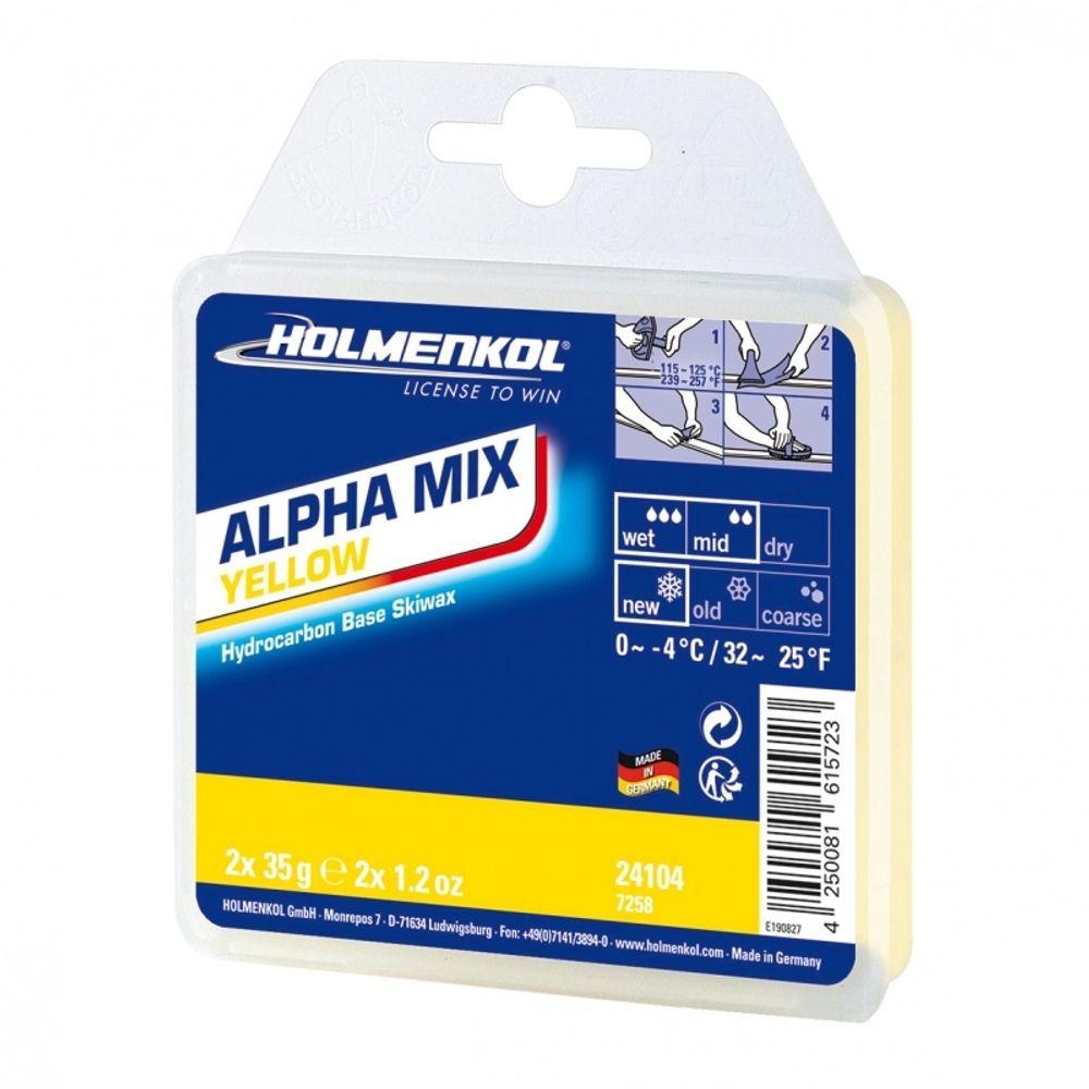 HOLMENKOL 24104 Мазь ALPHAMIX YELLOW 2шт.х35g