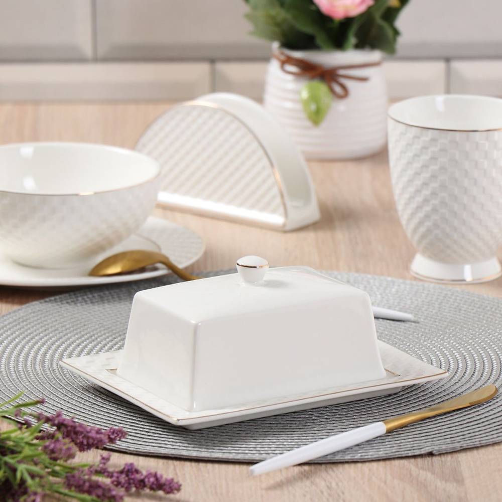 Масленка керам, 18х13.5х5.5 см, Daniks, Кембридж