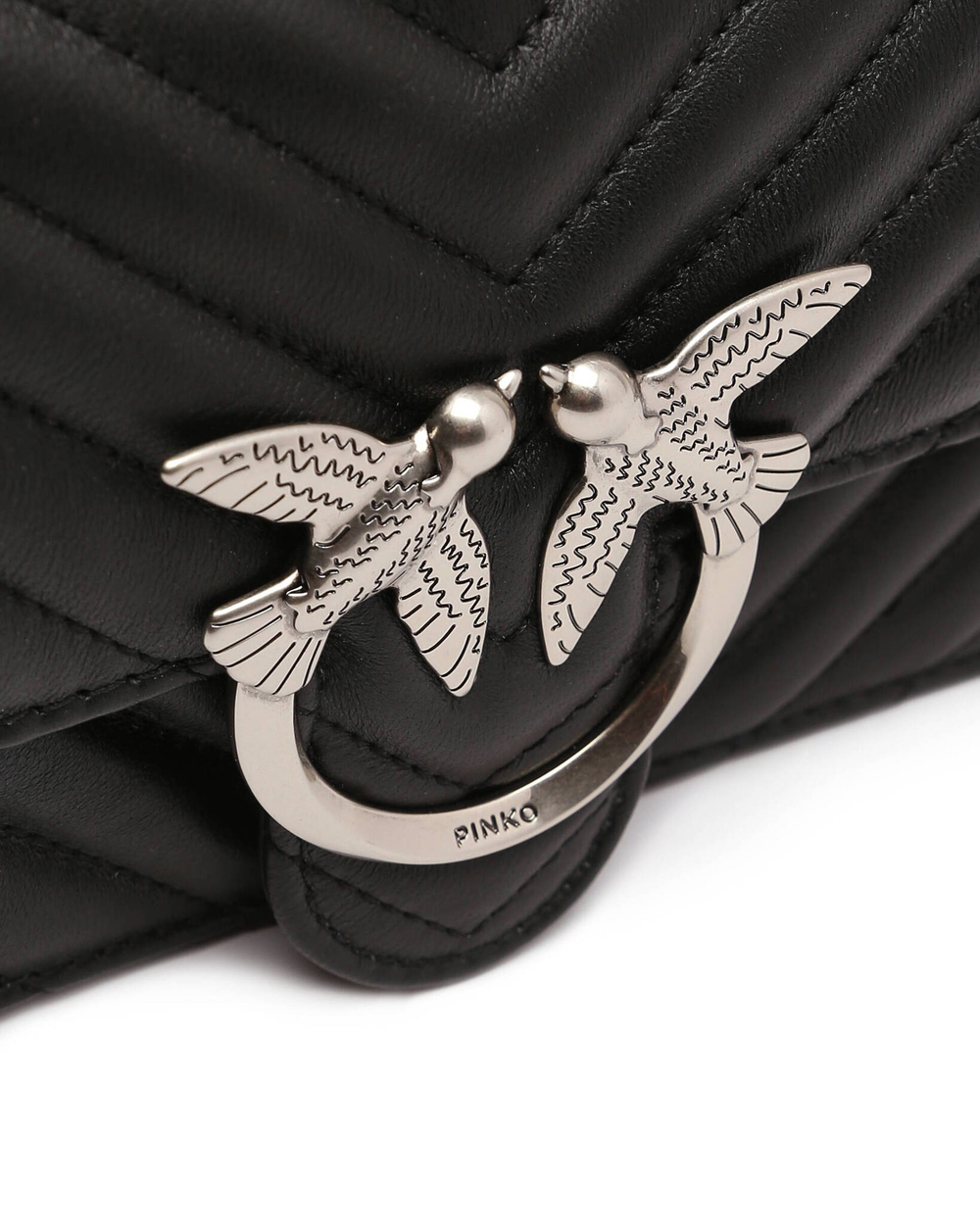 Кожаная сумка-мессенджер LOVE ONE MINI DC Pinko - черный(100074 A0GK)