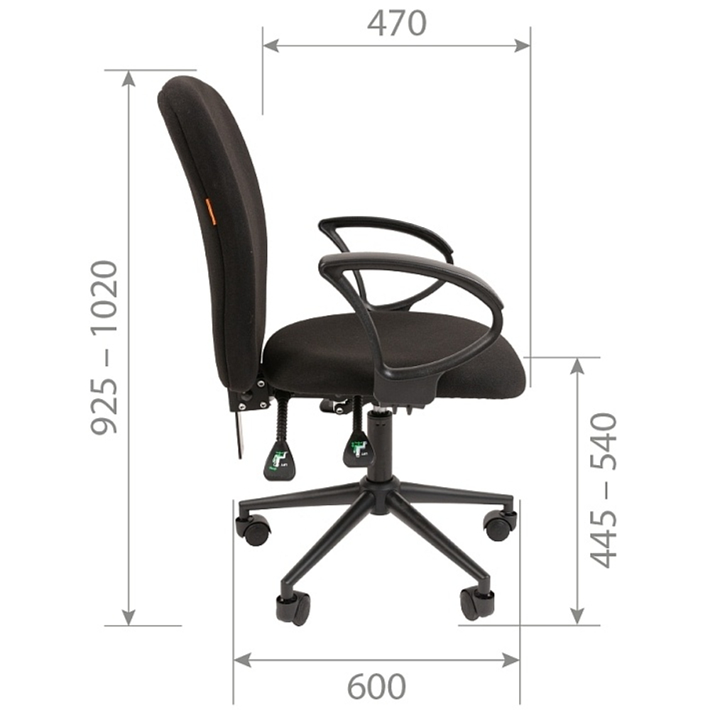 Офисное кресло CHAIRMAN 9801 BLACK, ткань