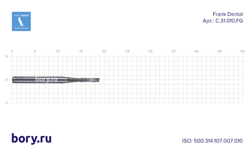 Бор твердосплавный Frank Dental типа FG - C.31.010.FG