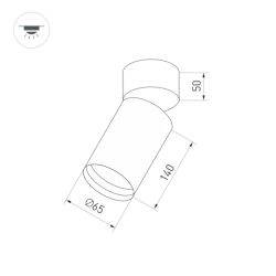 Светильник SP-POLO-SURFACE-FLAP-R65-8W Warm3000 (BK-BK, 40 deg) (Arlight, IP20 Металл, 5 лет) 027530