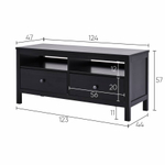 Тумба под ТВ Хемнэс Hemnes/ Кымор, 124х47х57 см, черный