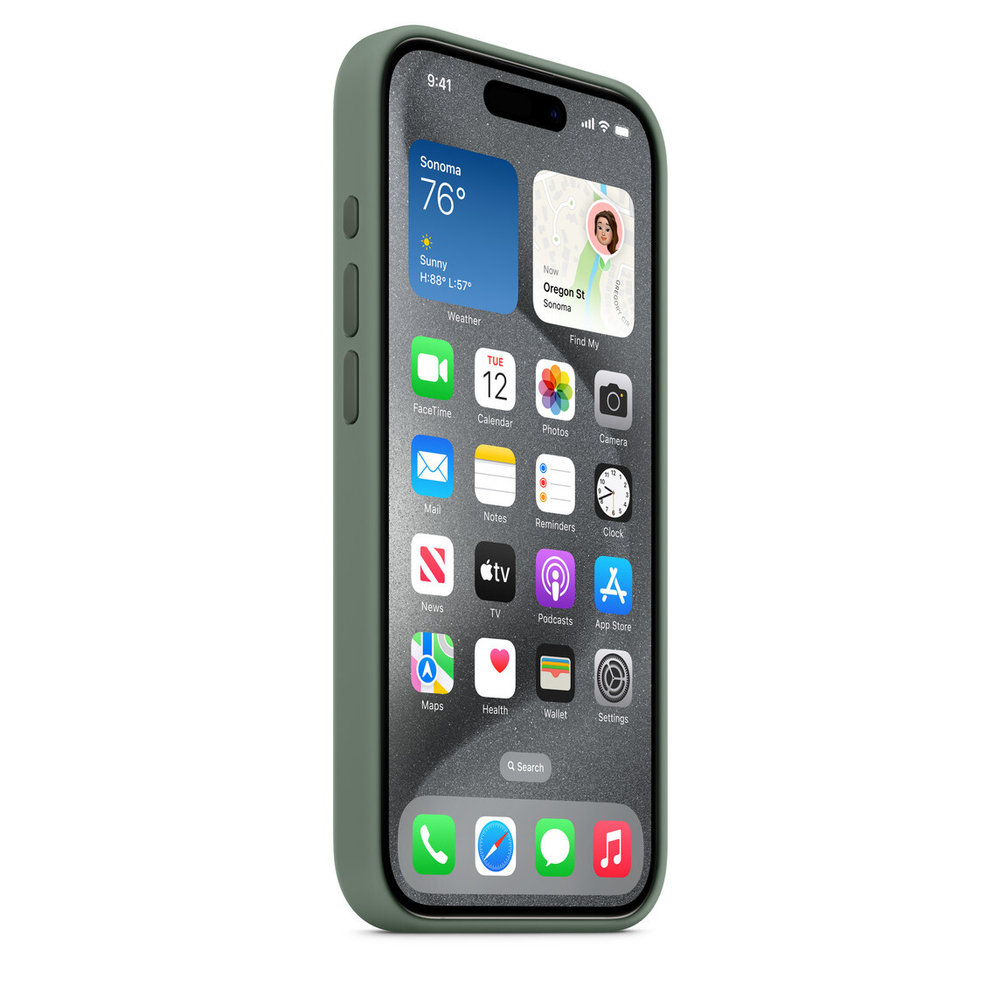 Силиконовый чехол для iPhone 15 Pro с MagSafe - Cypress