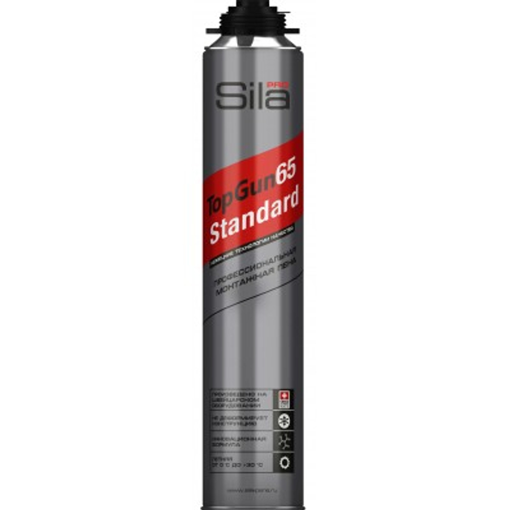 Монтажная пена Sila Pro TopGun 65 профессиональная, 850 мл зимняя