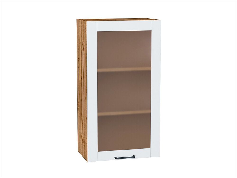 Шкаф верхний с 1-ой остекленной дверцей Флэт Плюс