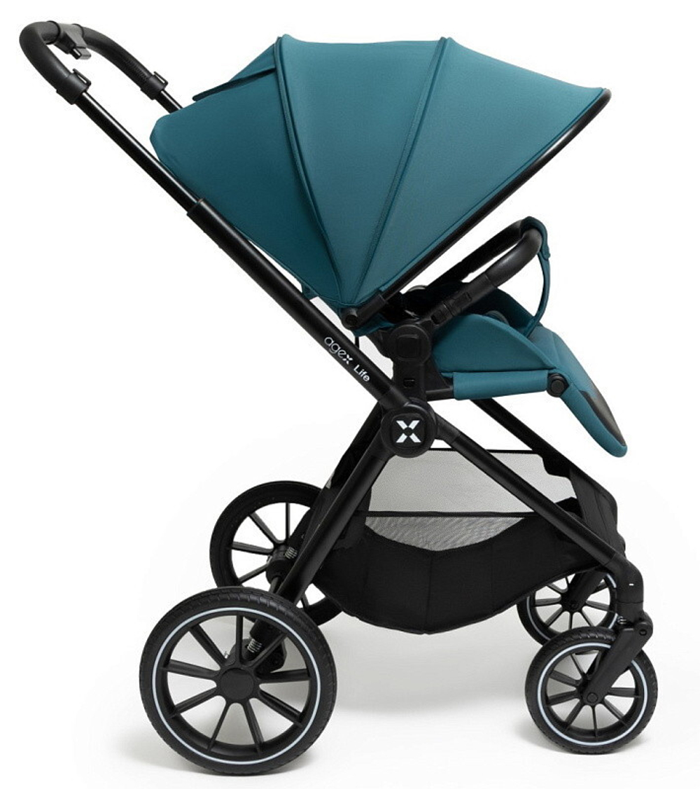 Коляска Agex Life 3 в 1 с автокреслом i-Safe Grey ALG528 Green (Зеленый)