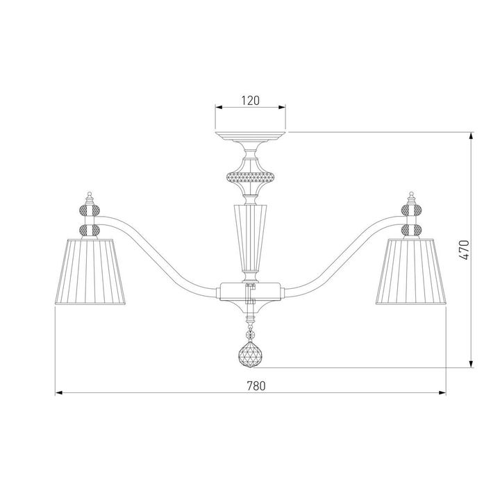 Потолочная люстра Eurosvet Diva 60122/8 хром