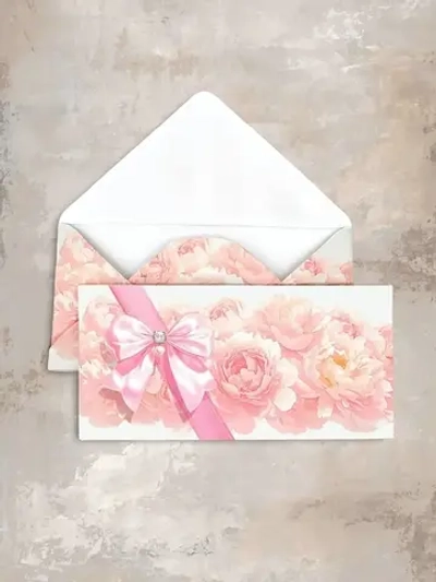 Конверт «Пионы с бантом» Cn284