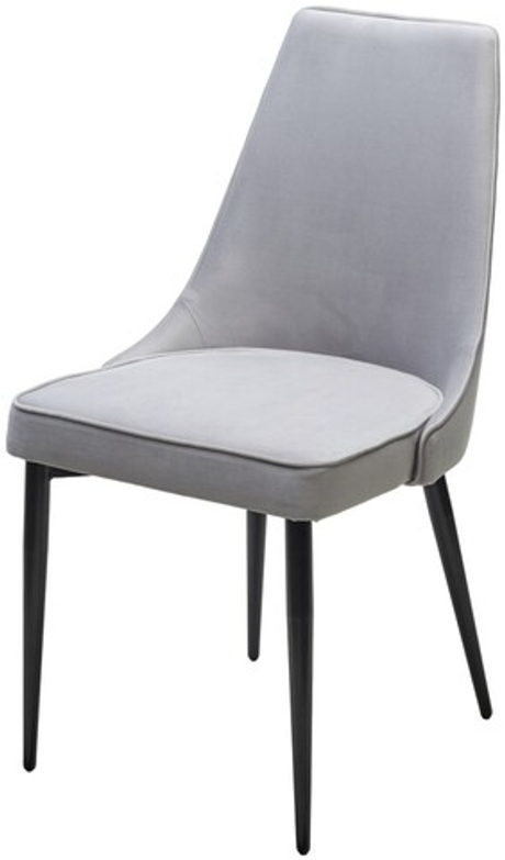 Стул М-City DISAUR Непал (Nepal-P) Светло-серый Bm-4, Велюр, Черный каркас