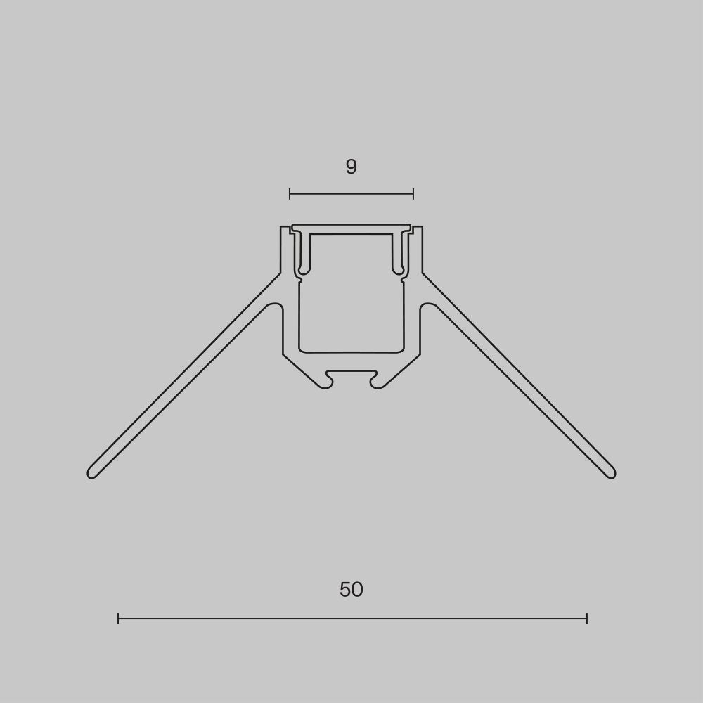 Профиль Maytoni   ALM-5022-S-2M