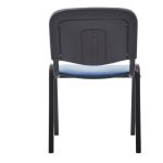 Стул Helmi HL-F01 "Изо", каркас черный, обивка кожзам синий