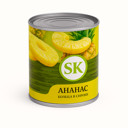 Ананас кольца в сиропе SK 565 гр