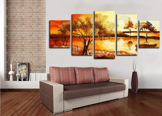 Модульная картина "Золотой рассвет"