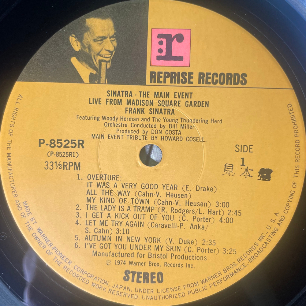 Frank Sinatra ‎– The Main Event (Япония 1974г.)