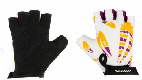 Перчатки TRIX nw  женские, M, коротк. пальцы, гелев. вставки, дышащая лайкра/искусств. замша, бирюзово-белые