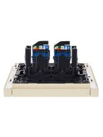 FORTE&PIANO Розетка компьютерная двойная RJ45 кат.6 FP434 ваниль IEK