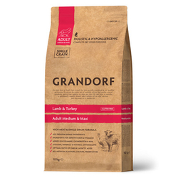 GRANDORF Ягненок с Индейкой для собак средних и крупных пород