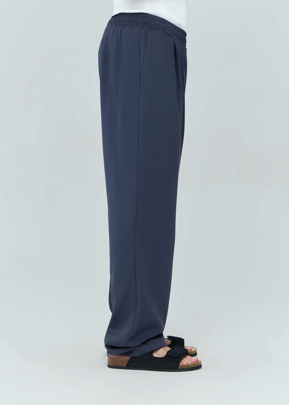 Брюки широкие легкие | grey-violet