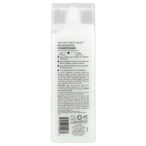 Giovanni, Tea Tree Triple Treat™, тонизирующий кондиционер, для всех типов волос, 250 мл (8,5 жидк. унции)