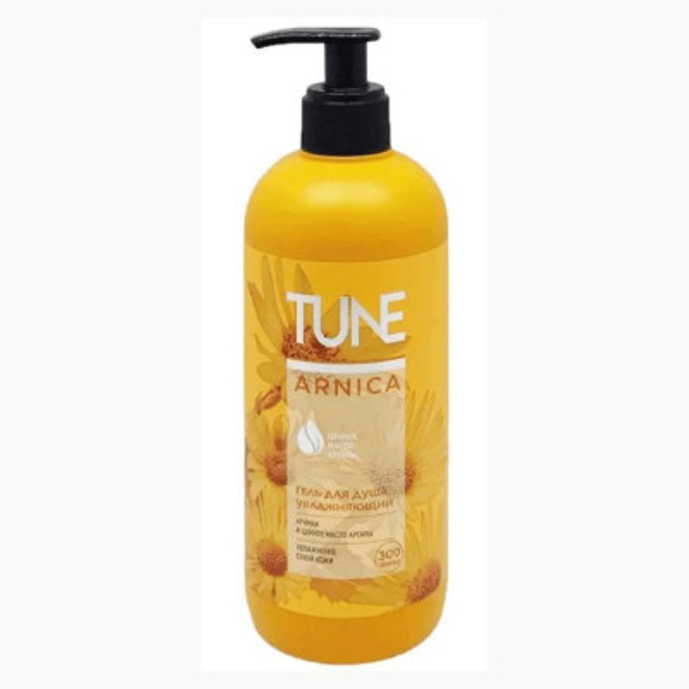 TUNE Гель для душа увлажняющий Арника,(с дозатором) 500мл, блок 12шт.