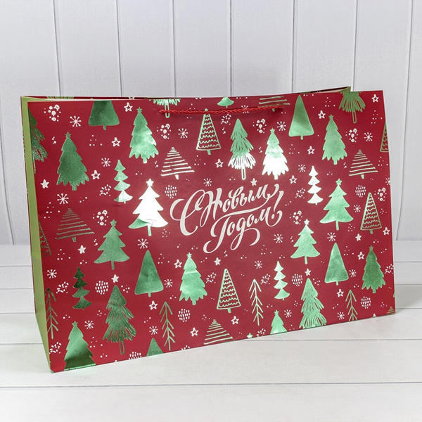 
          Пакет подарочный 64 х 42 х 20 см "Новый год" (Красный)